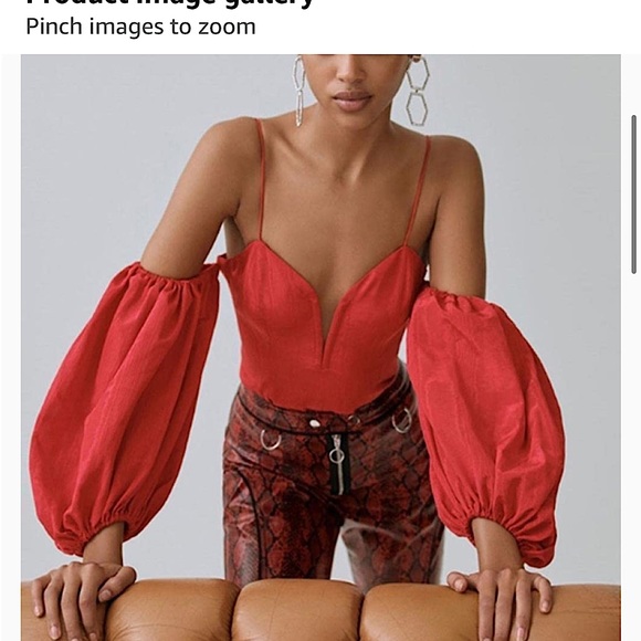 FOR LOVE & LEMONS | corset with removable puff sleeves - Picture 2 of 9